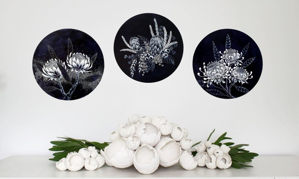 Australian Native Wildflower Porthole Painting No 1 - Artista Style