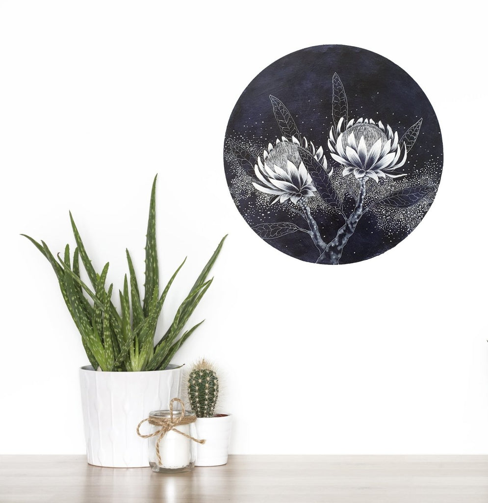 Australian Native Wildflower Porthole Painting No 1 - Artista Style