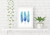 Three Ombre Feathers Art Print - Artista Style