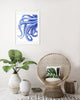 Blue Octopus Tentacles Art Print - Artista Style