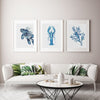 Blue Seaweed Art Print - Artista Style