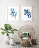 Blue Seaweed Art Print of an Original Watercolour Painting Coastal Art Ocean Decor - Artista Style