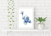 Blue Spotted fish Watercolour Art Print Coastal Boho Australian Style - Artista Style