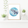 Humpback Whale Watercolour Art Print No 1 - Artista Style