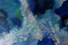 Indigo Blue White Pale Blue Abstract Painting 'Rockpool' 60 x 90 cms Original Australian Art - Artista Style