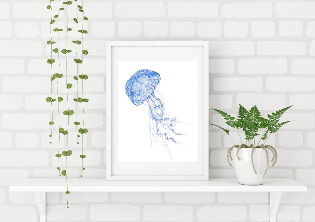 Jellyfish Watercolour Art Print ART PRINT SALE - Artista Style