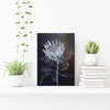 King Protea Woodblock Painting 25x35cms No 12 - Artista Style