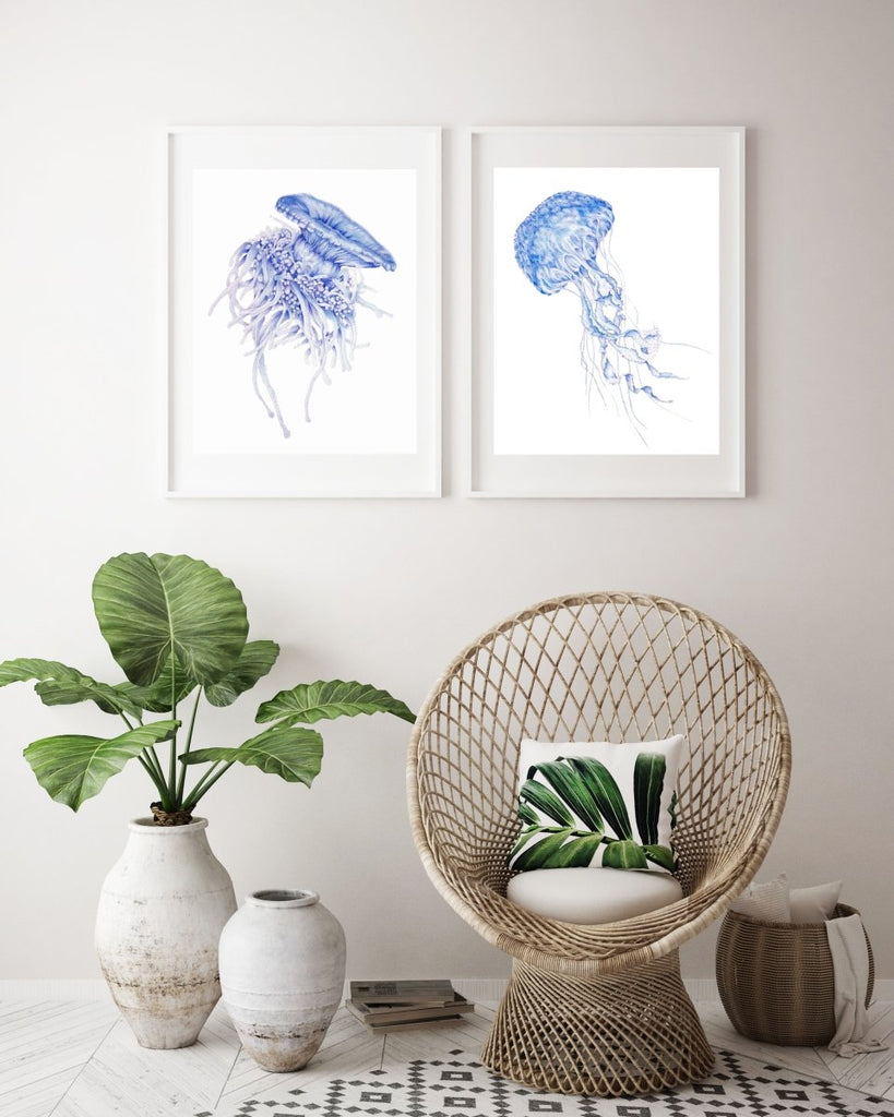 Lions mane Jellyfish Watercolour ART PRINT SALE - Artista Style