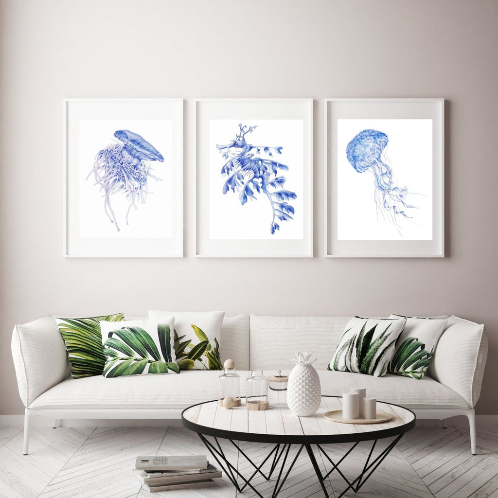 Lions mane Jellyfish Watercolour ART PRINT SALE - Artista Style
