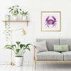 Magenta Pink Crab Art Print - Artista Style