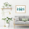 Marching Green Crabs Limited Edition Art Print of Watercolor Painting Ocean Art - Artista Style