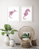 Pink Weedy Sea Dragon Archival Print of an Original Watercolour Painting - Artista Style