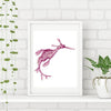 SET OF 2 ART PRINTS PINK SEAHORSES - Artista Style