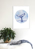 SET OF 3 WHALE TAIL ART PRINTS - Artista Style
