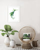 Turquoise Seahorse Weedy Seadragon watercolour print from an original painting - Artista Style