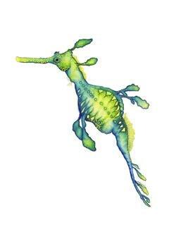 Weedy Seadragon Seahorse Art Print - Artista Style