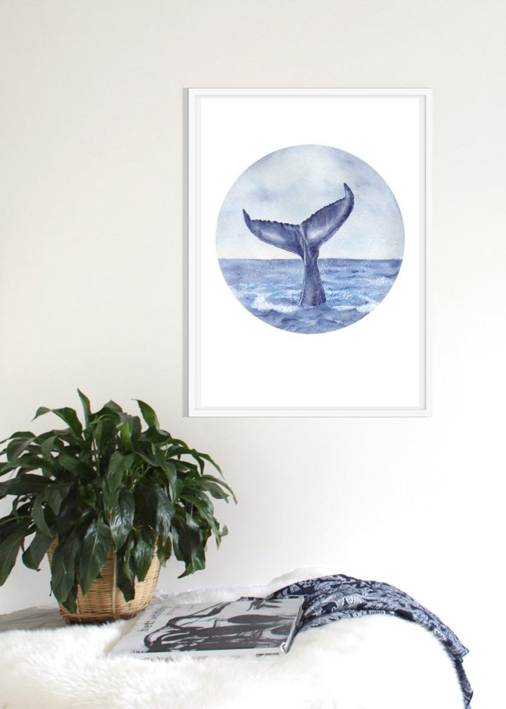 Whale Tail painting Art Print No 3 - Artista Style